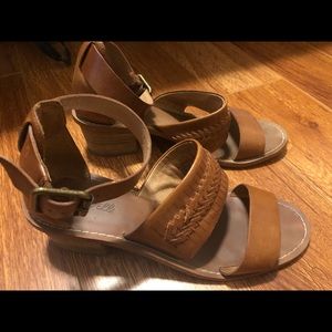 Madewell Leather Block Sandals, Size 7.5